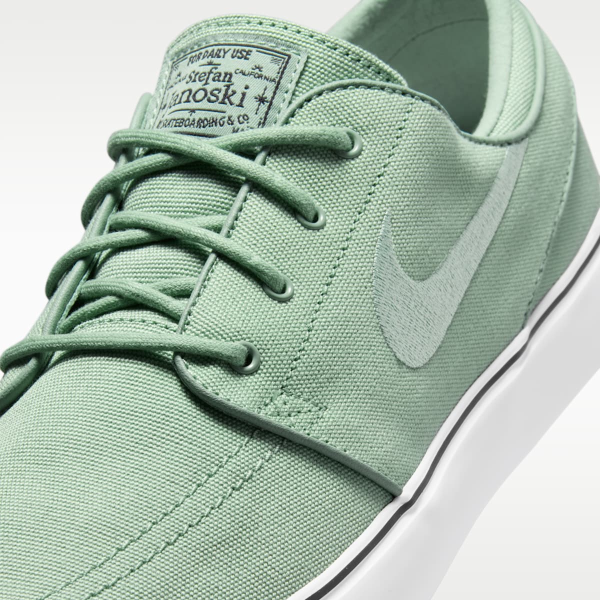 Women's Nike SB Zoom Janoski OG+ Canvas Skate Shoes - Steam/White/Gum Light Brown/Steam
