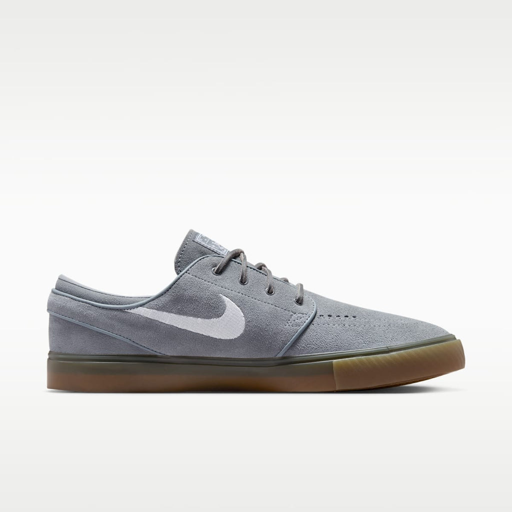Nike SB Zoom Janoski OG+ Skate Shoes - Cool Grey/Cool Grey/Gum Light Brown/White - Image 3