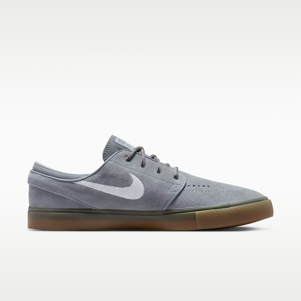 Nike SB Zoom Janoski OG+ Skate Shoes - Cool Grey/Cool Grey/Gum Light Brown/White - Image 3