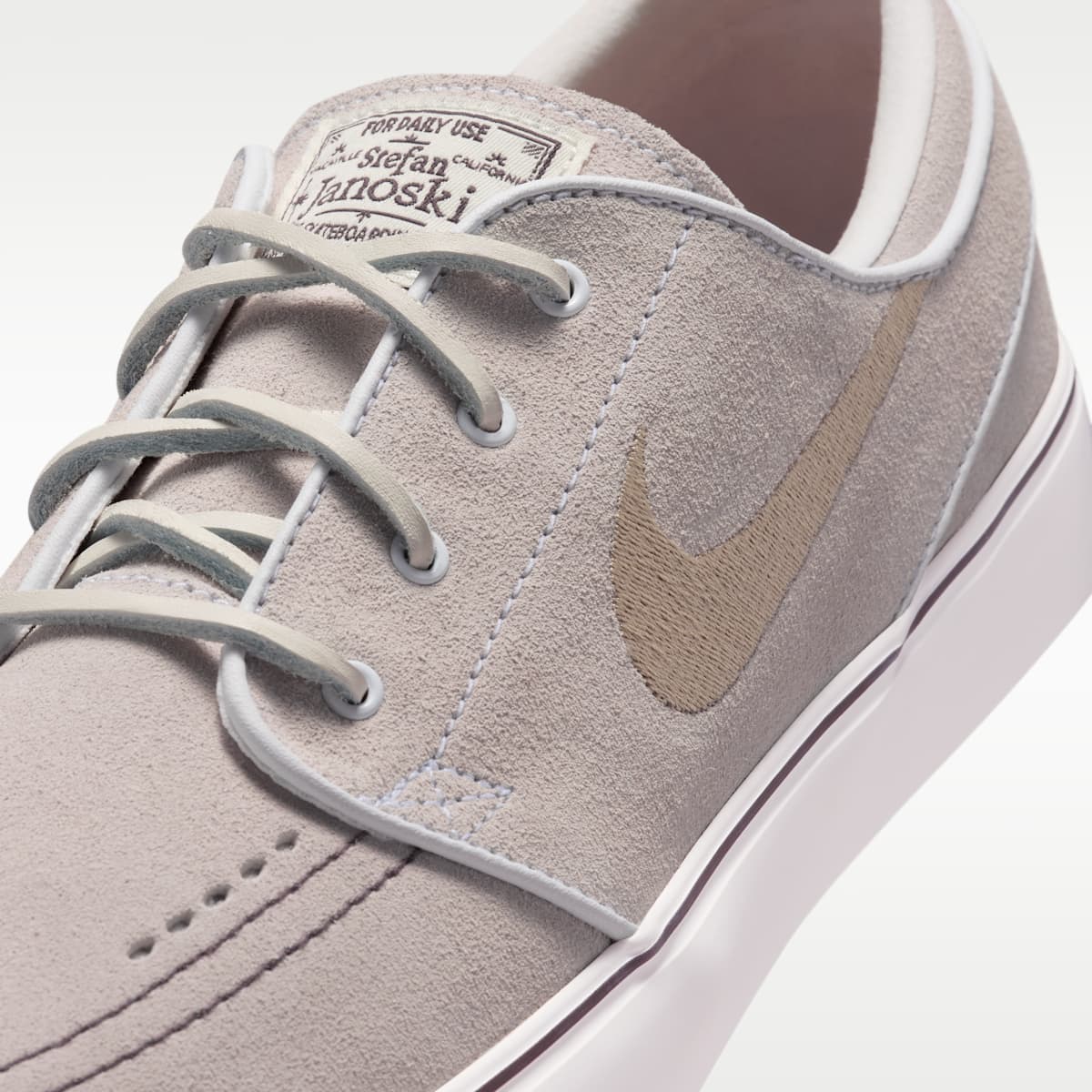 Nike SB Zoom Janoski OG+ Skate Shoes - White/Sail/Light Chocolate/Linen - Image 7