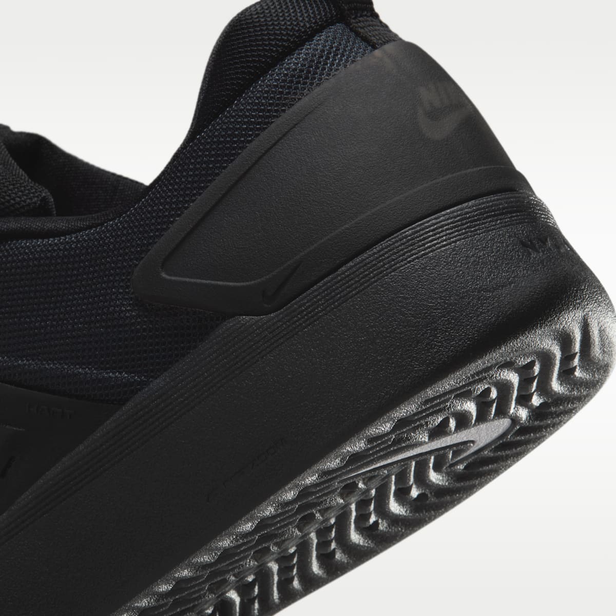Nike SB Zoom Nyjah 4 Skate Shoes - Black/Black/White/White - Image 8
