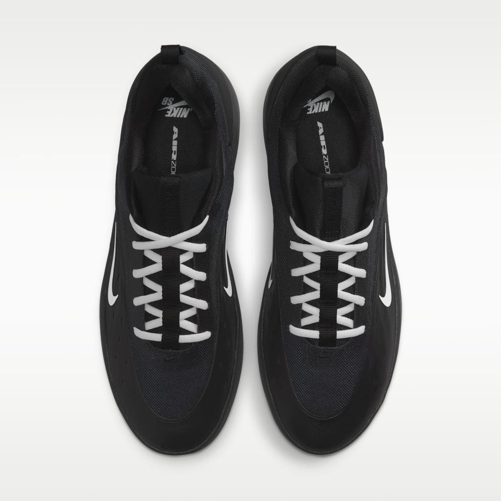 Nike SB Zoom Nyjah 4 Skate Shoes - Black/Black/White/White - Image 4