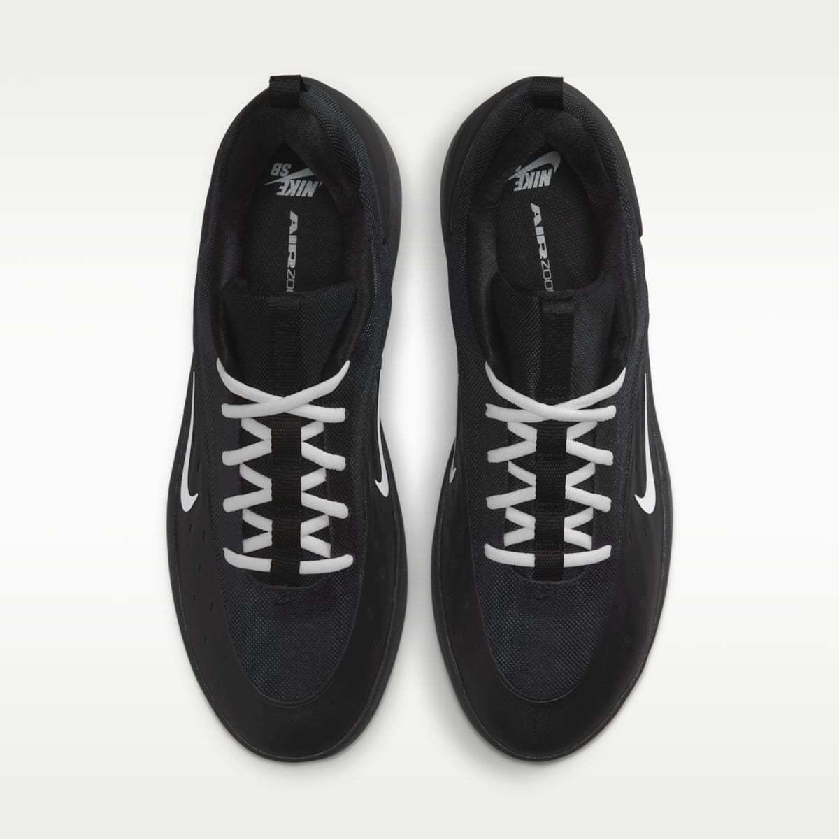 Nike SB Zoom Nyjah 4 Skate Shoes - Black/Black/White/White - Image 4