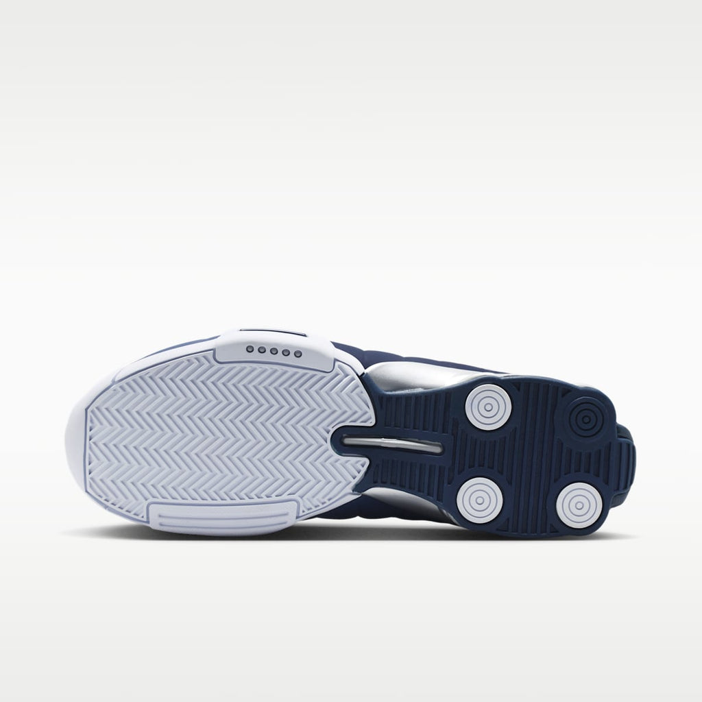 Nike Shox BB4 Men's Shoes - White/Metallic Silver/Midnight Navy - Image 2
