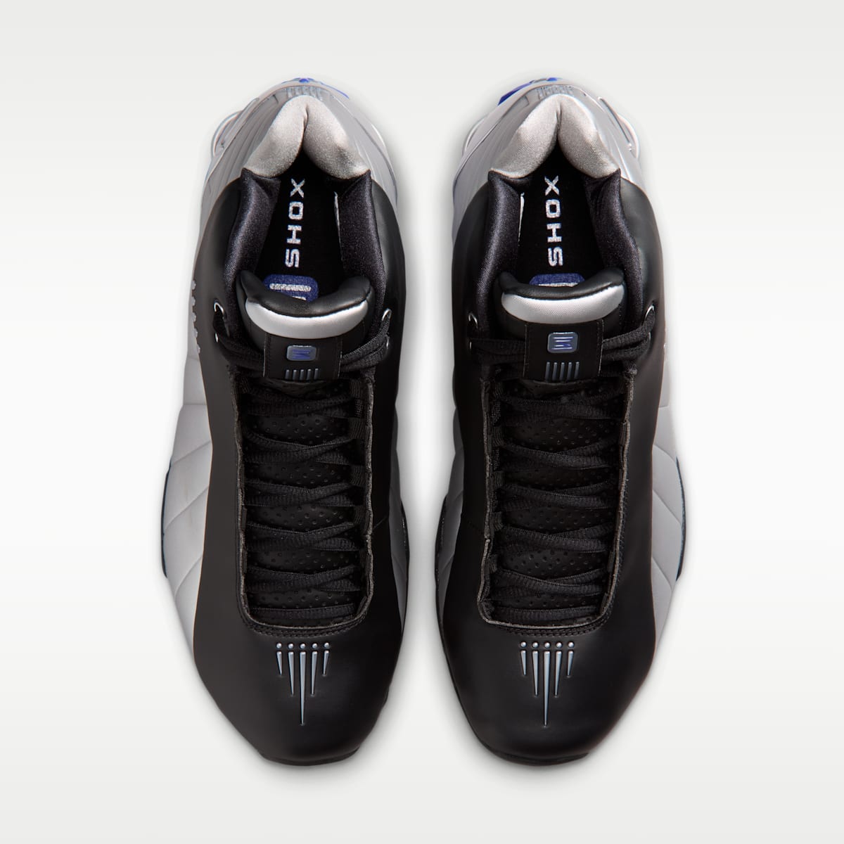 Nike Shox BB4 Men's Basketball Shoes - Black/Lapis/Metallic Silver - Image 4