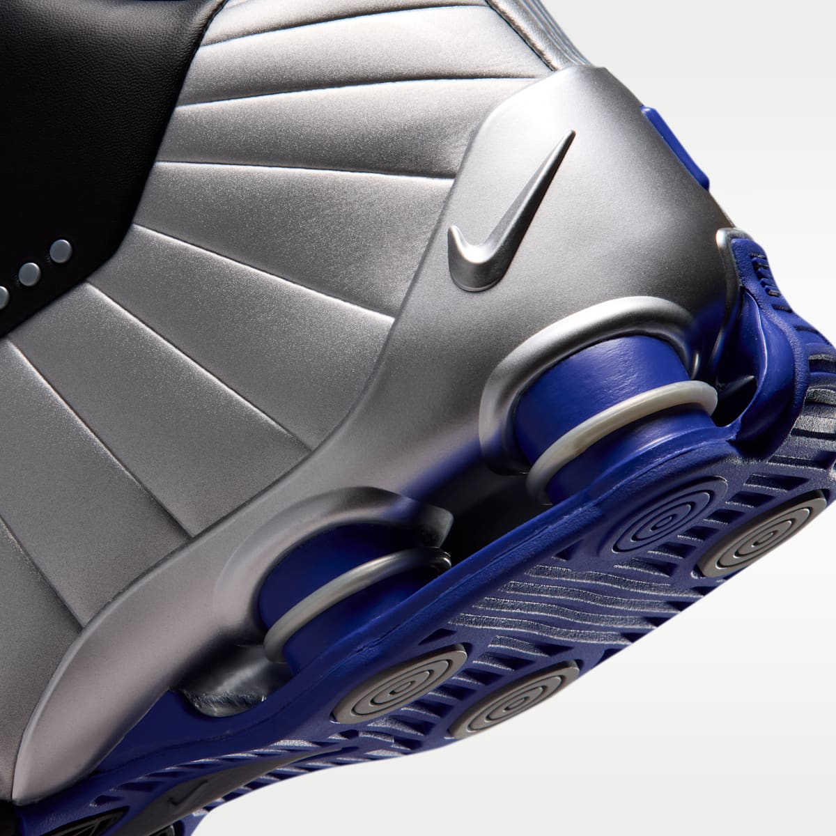 Nike Shox BB4 Men's Basketball Shoes - Black/Lapis/Metallic Silver - Image 8