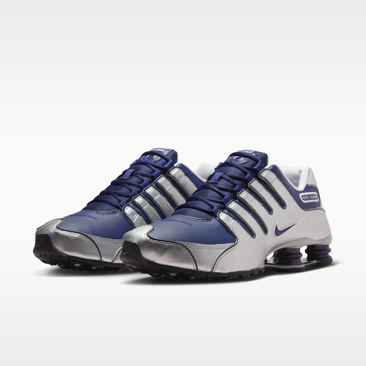 Nike Shox NZ Men's Shoe - Midnight Navy/Metallic Silver/Black - Image 5