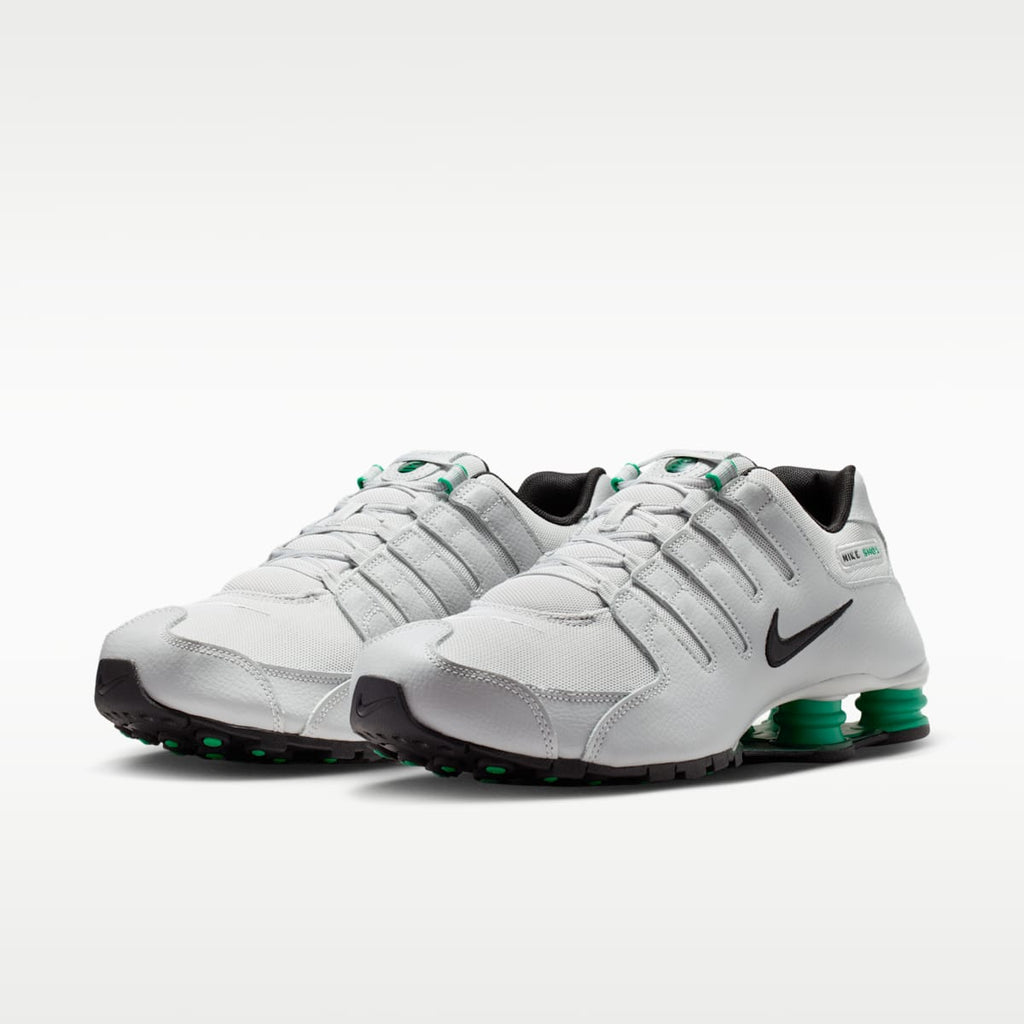 Nike Shox NZ Men's Shoes - Grey Fog/Stadium Green/Fir/Black - Image 5