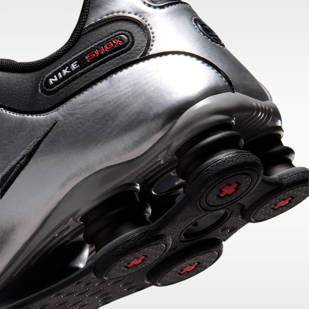 Nike Shox NZ Men's Shoes - Black/Metallic Silver/University Red/Black - Image 8