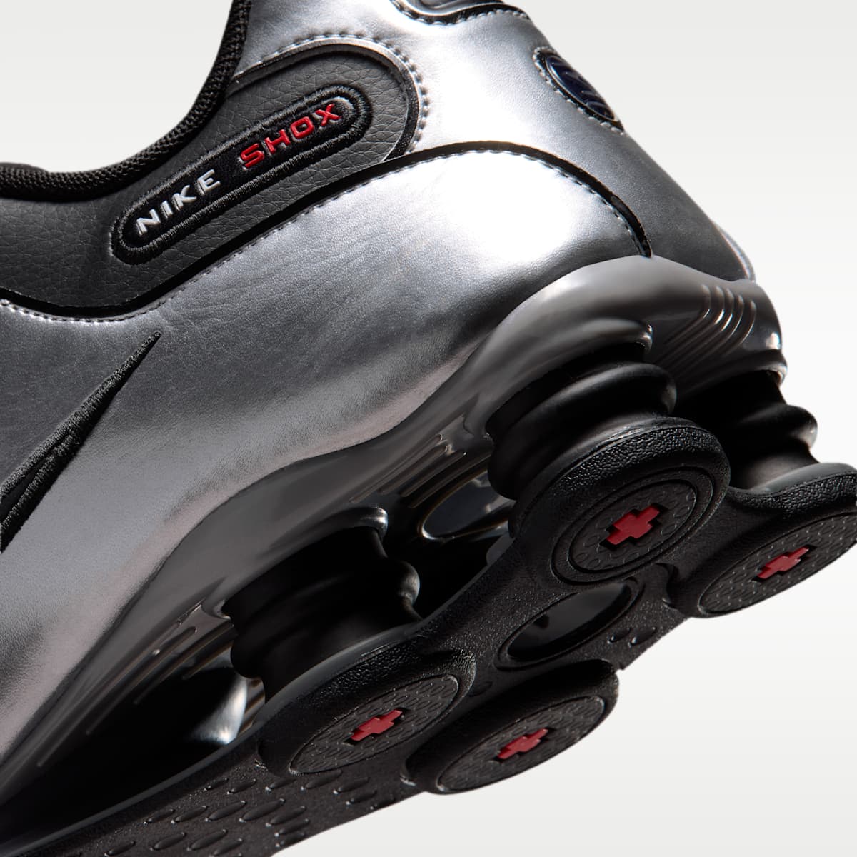 Nike Shox NZ Men's Shoes - Black/Metallic Silver/University Red/Black - Image 8