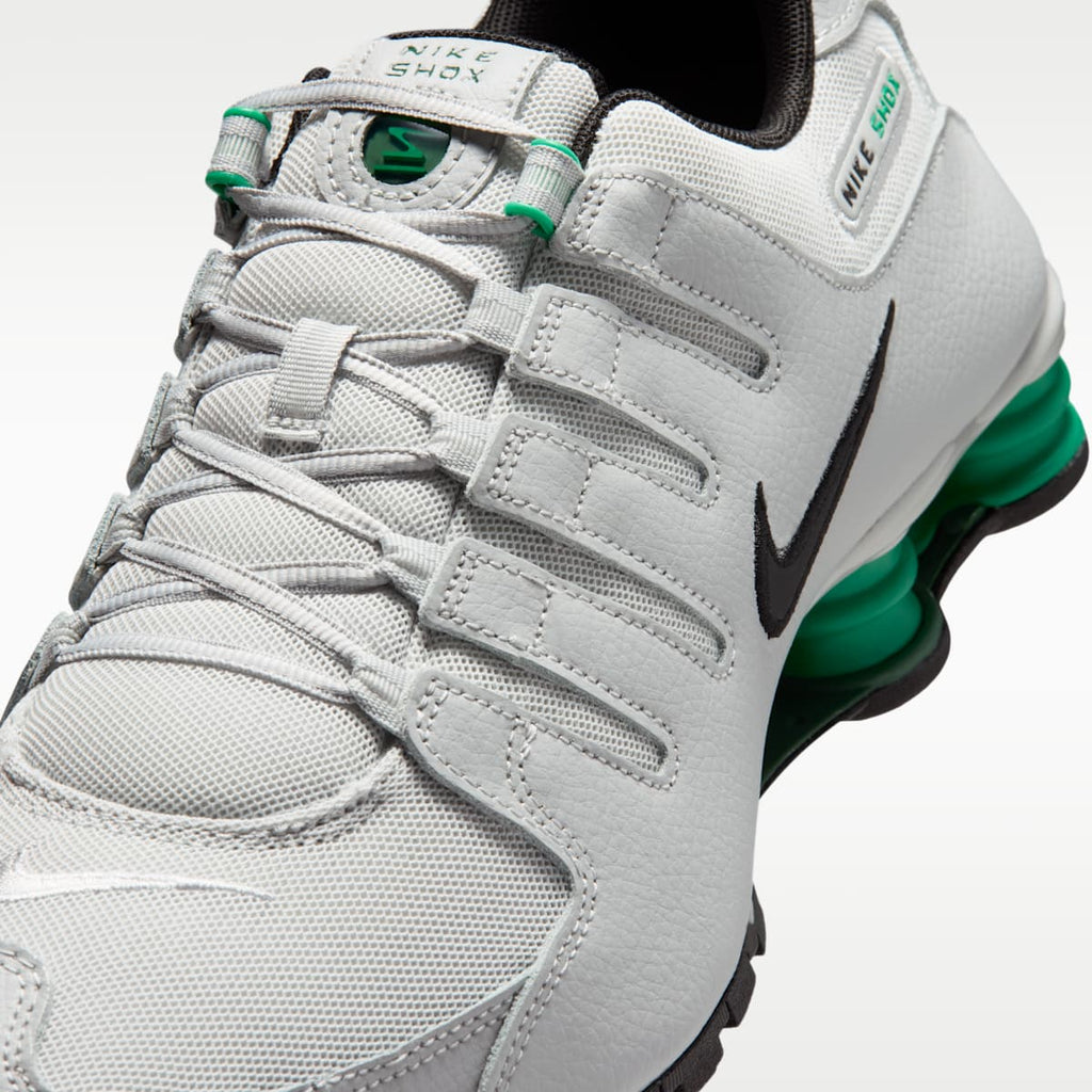 Nike Shox NZ Men's Shoes - Grey Fog/Stadium Green/Fir/Black - Image 7