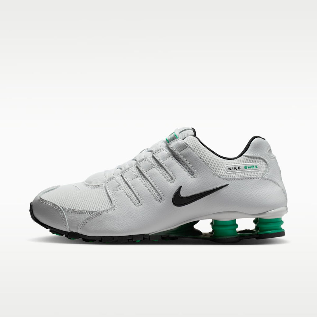 Nike Shox NZ Men's Shoes - Grey Fog/Stadium Green/Fir/Black - Image 1