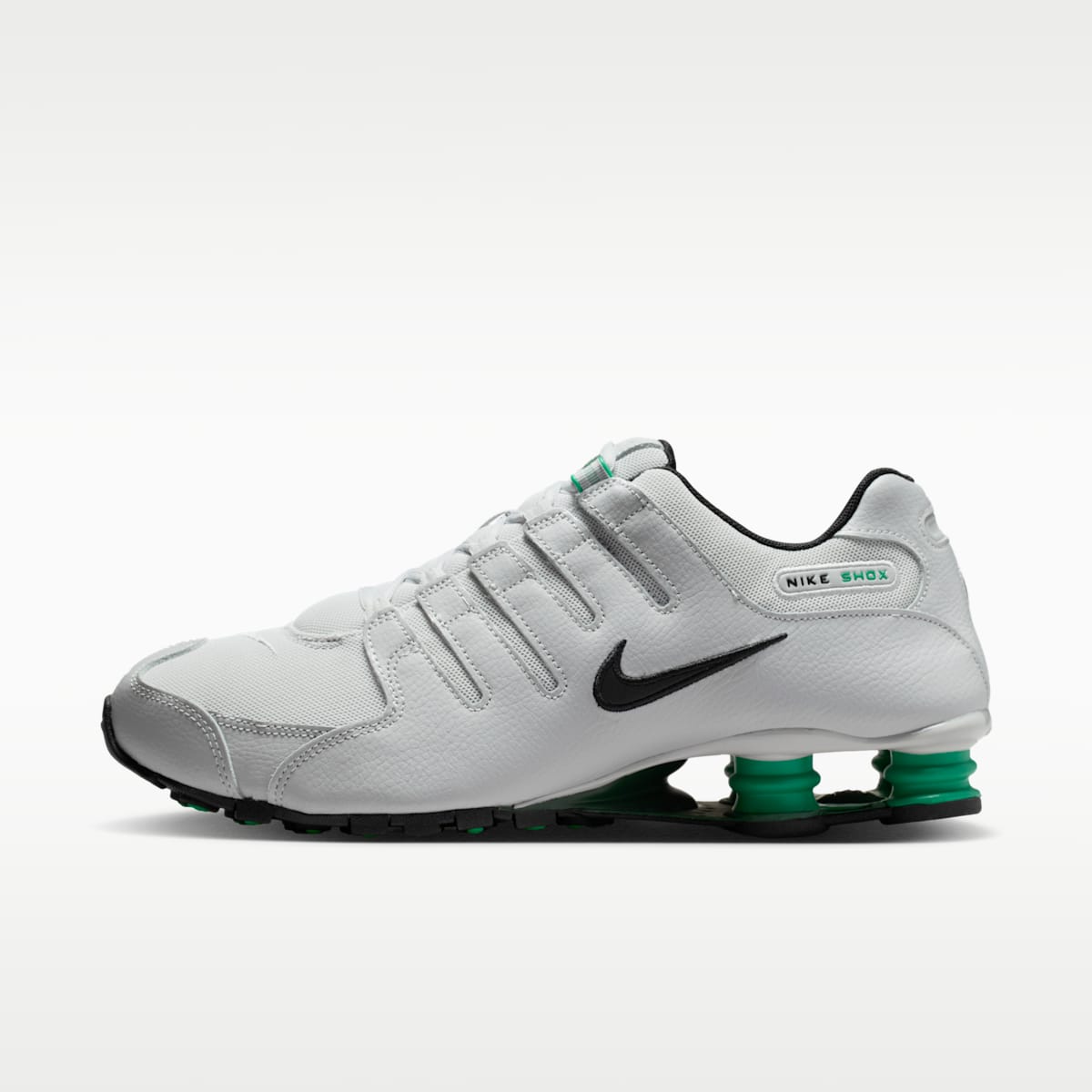 Nike Shox NZ Men's Shoes - Grey Fog/Stadium Green/Fir/Black - Image 1