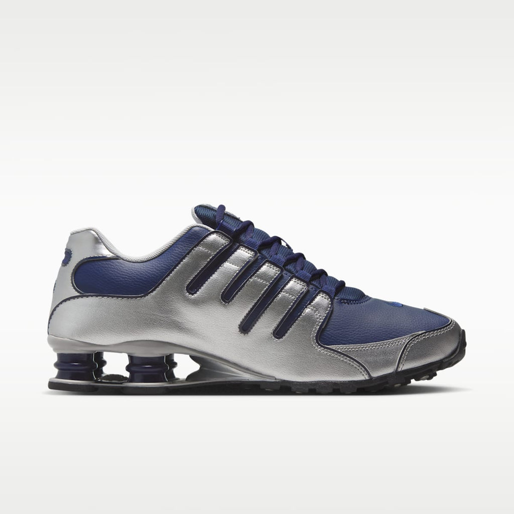 Nike Shox NZ Men's Shoe - Midnight Navy/Metallic Silver/Black - Image 3
