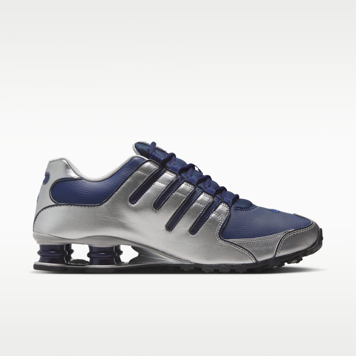 Nike Shox NZ Men's Shoe - Midnight Navy/Metallic Silver/Black - Image 3