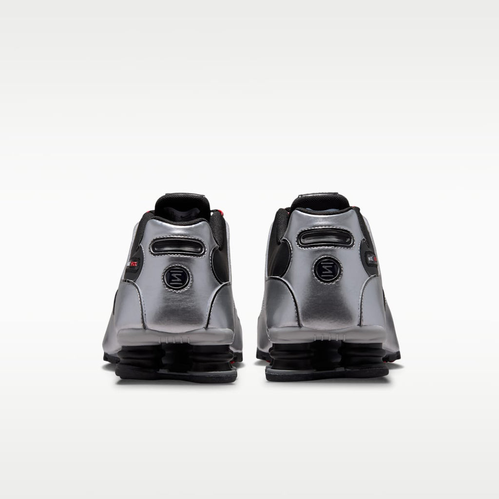 Nike Shox NZ Men's Shoes - Black/Metallic Silver/University Red/Black - Image 6