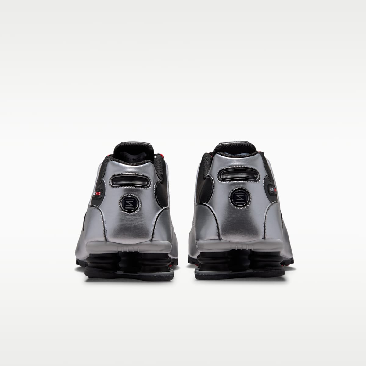 Nike Shox NZ Men's Shoes - Black/Metallic Silver/University Red/Black - Image 6