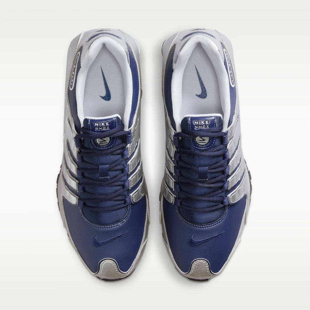 Nike Shox NZ Men's Shoe - Midnight Navy/Metallic Silver/Black - Image 4