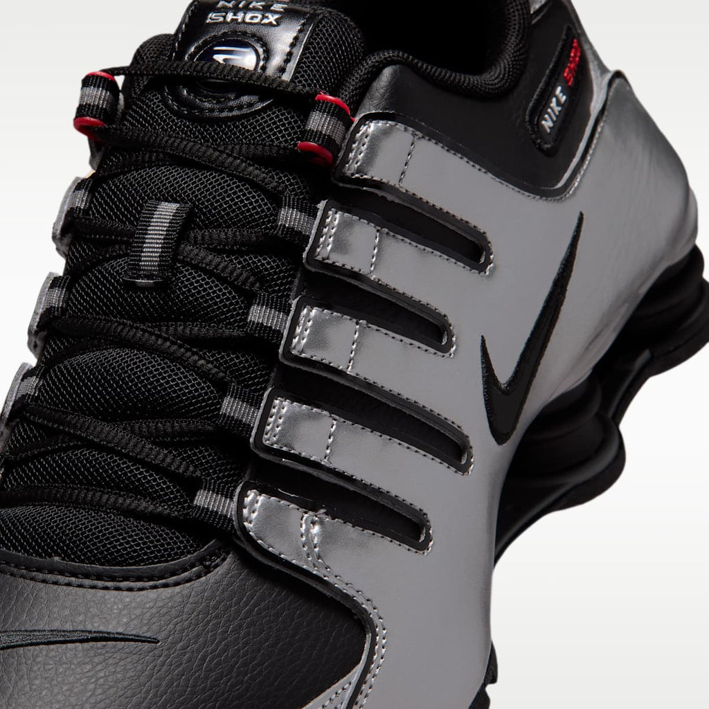 Nike Shox NZ Men's Shoes - Black/Metallic Silver/University Red/Black - Image 7