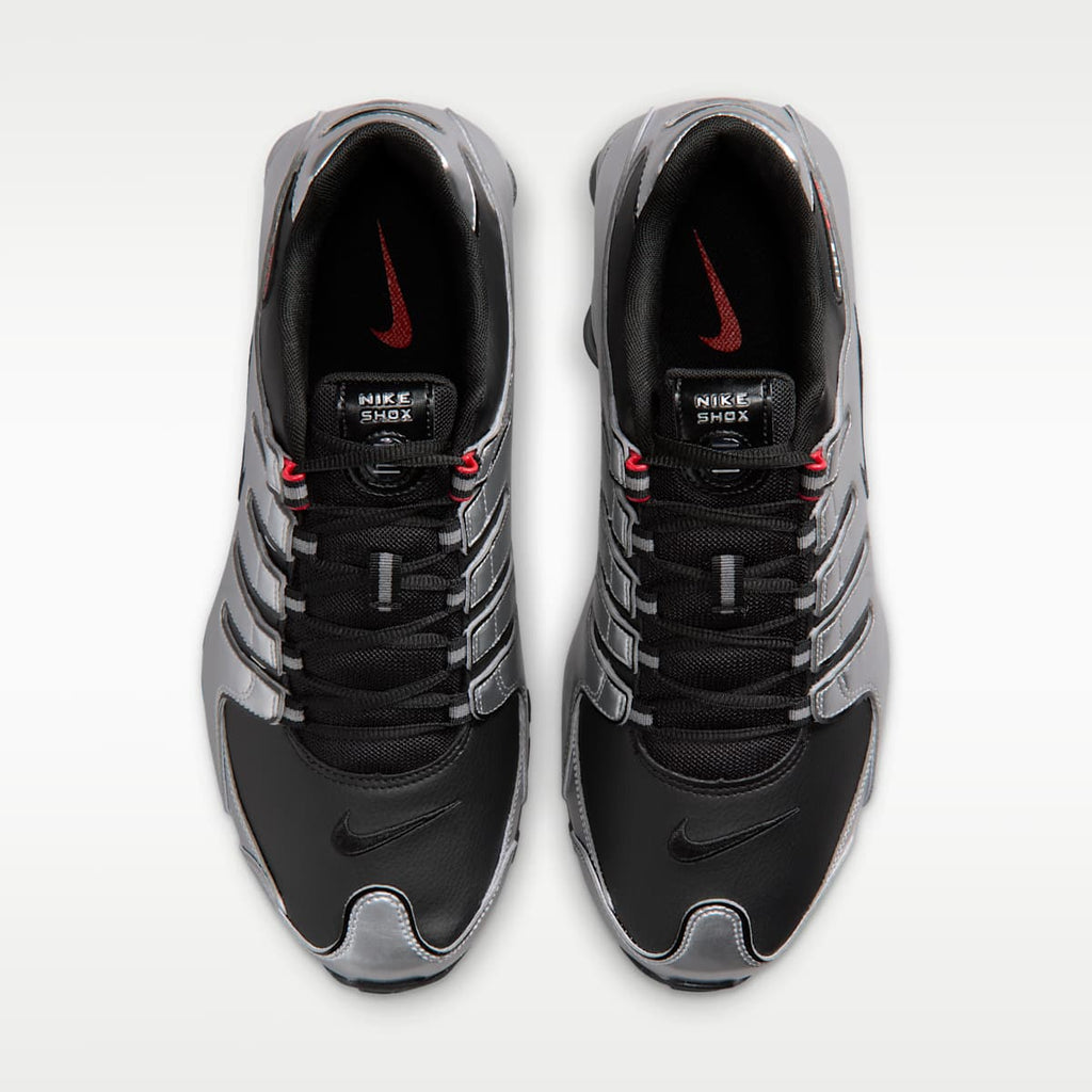 Nike Shox NZ Men's Shoes - Black/Metallic Silver/University Red/Black - Image 4