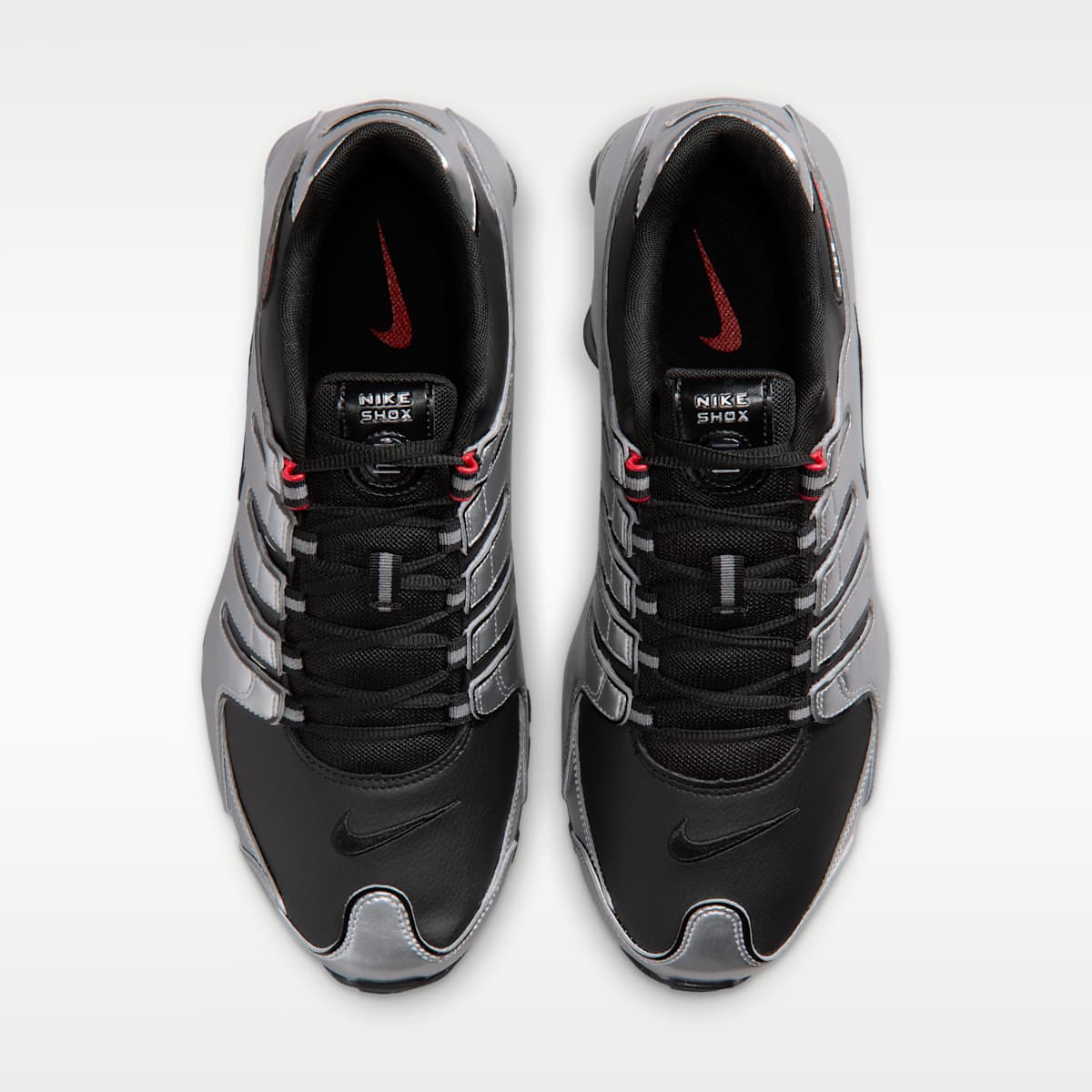Nike Shox NZ Men's Shoes - Black/Metallic Silver/University Red/Black - Image 4