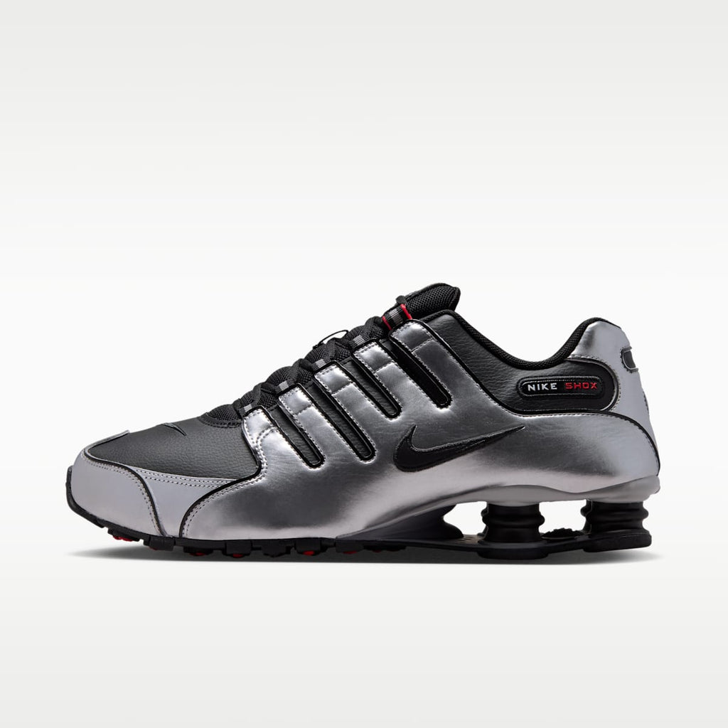 Nike Shox NZ Men's Shoes - Black/Metallic Silver/University Red/Black - Image 1