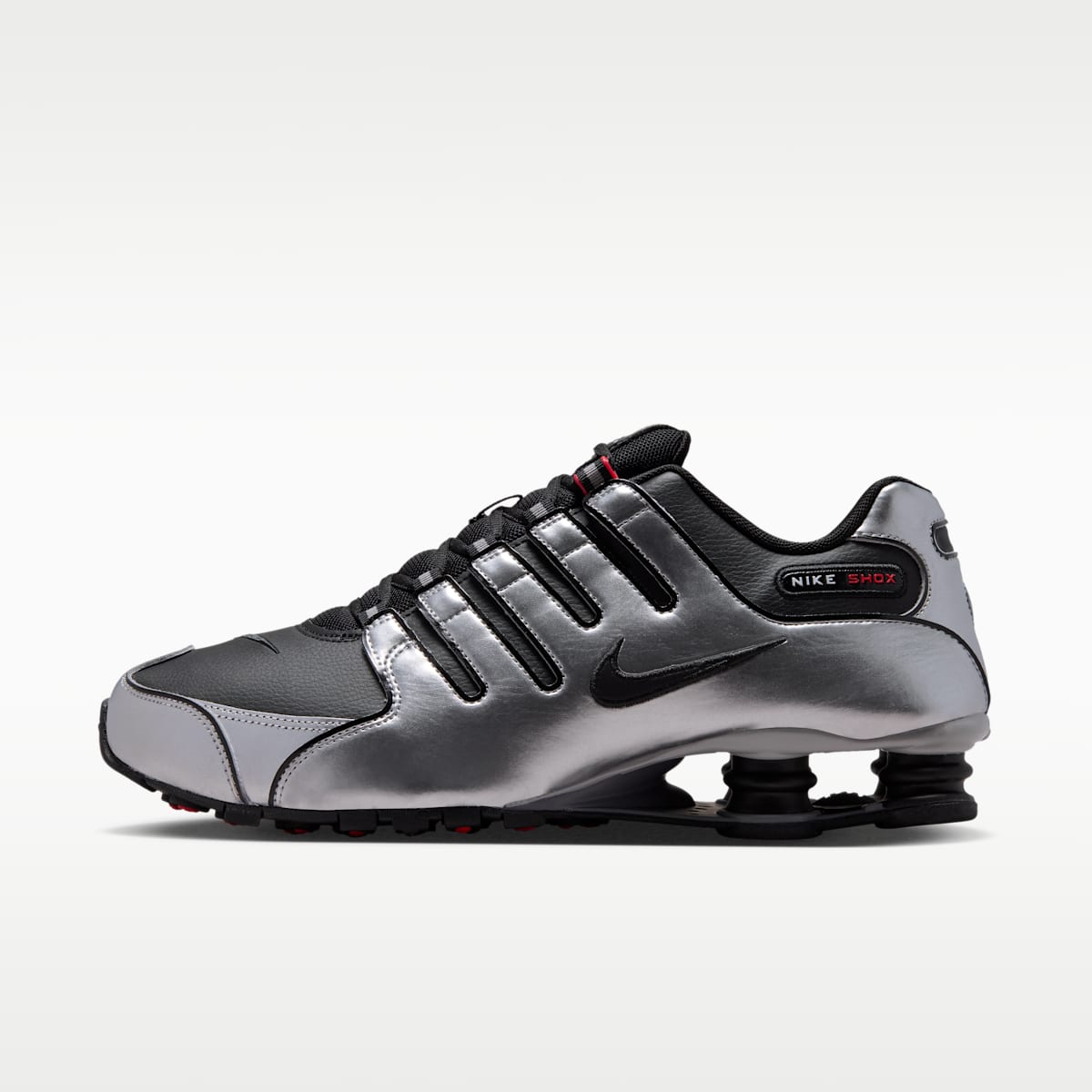 Nike Shox NZ Men's Shoes - Black/Metallic Silver/University Red/Black - Image 1