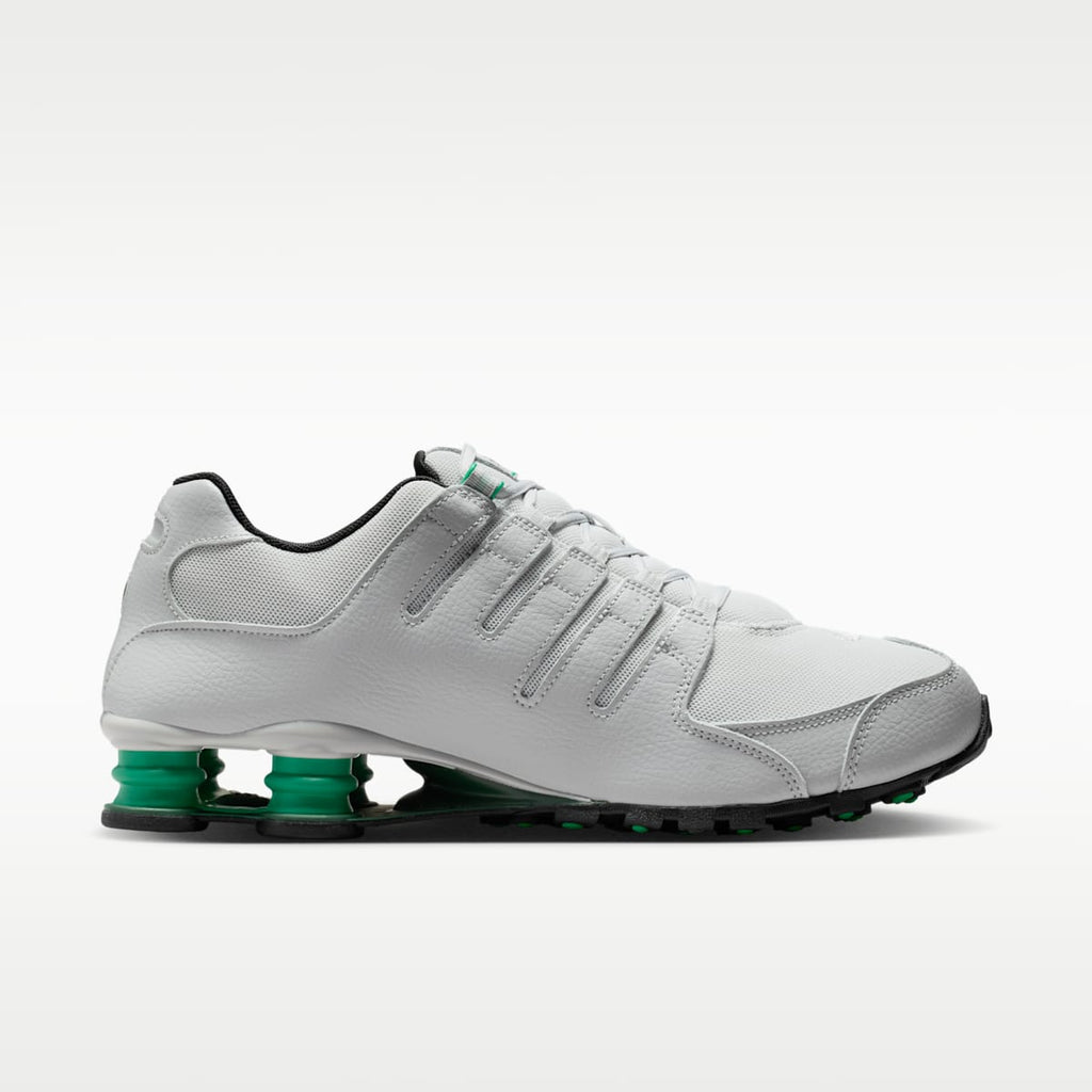 Nike Shox NZ Men's Shoes - Grey Fog/Stadium Green/Fir/Black - Image 3