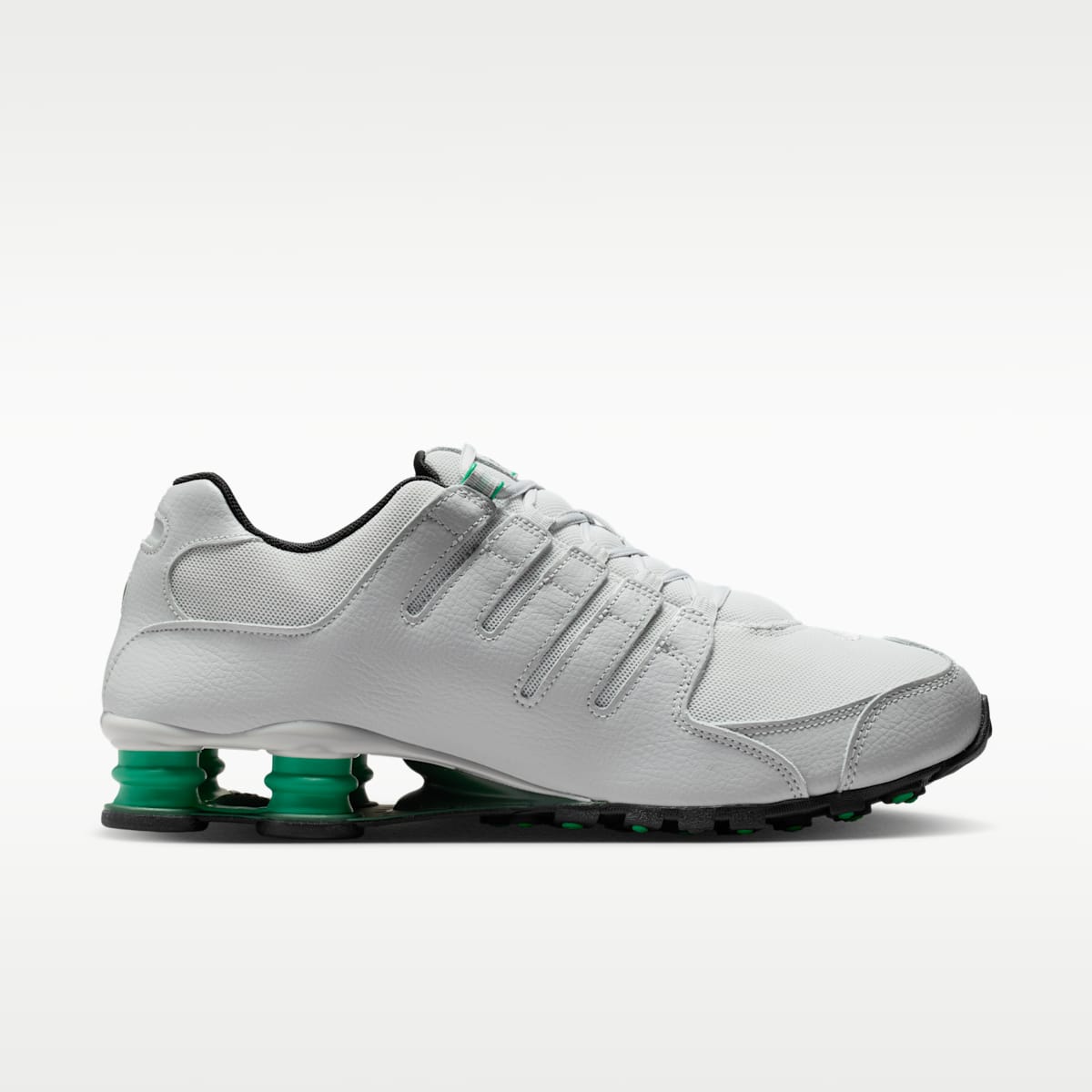 Nike Shox NZ Men's Shoes - Grey Fog/Stadium Green/Fir/Black - Image 3