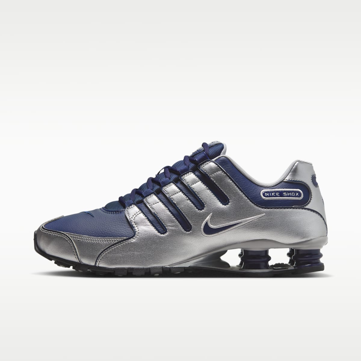 Nike Shox NZ Men's Shoe - Midnight Navy/Metallic Silver/Black - Image 1