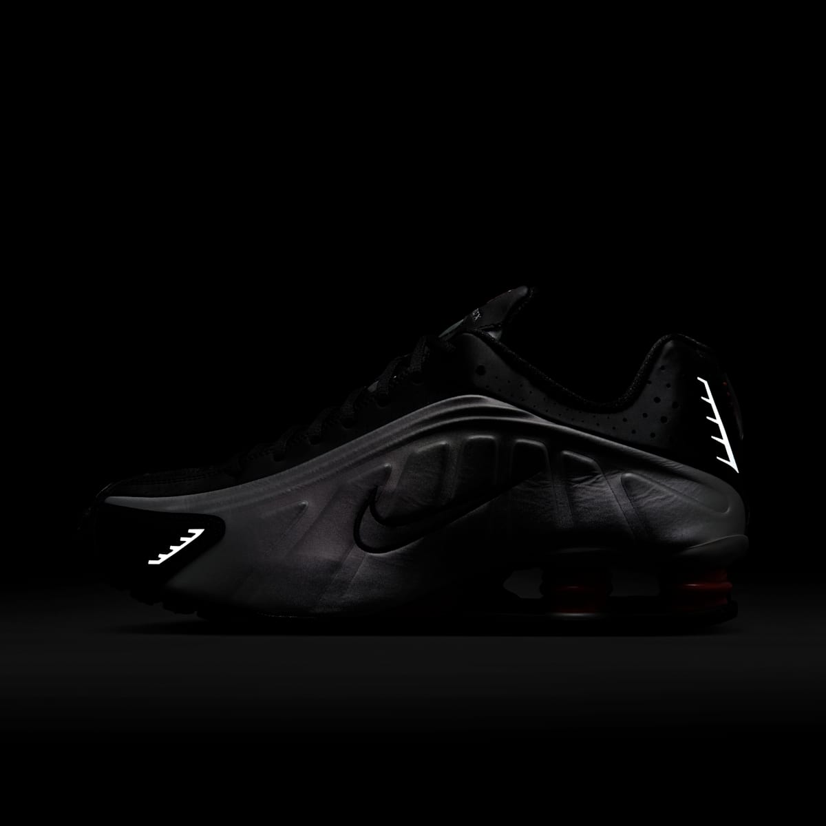 Nike Shox R4 Men's Shoes - Metallic Silver/Black/Picante Red/Metallic Silver - Image 11