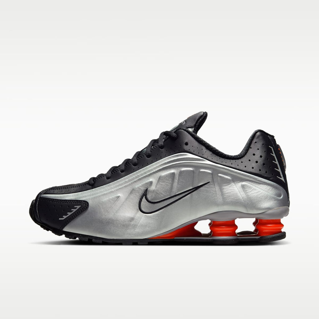 Nike Shox R4 Men's Shoes - Metallic Silver/Black/Picante Red/Metallic Silver - Image 1