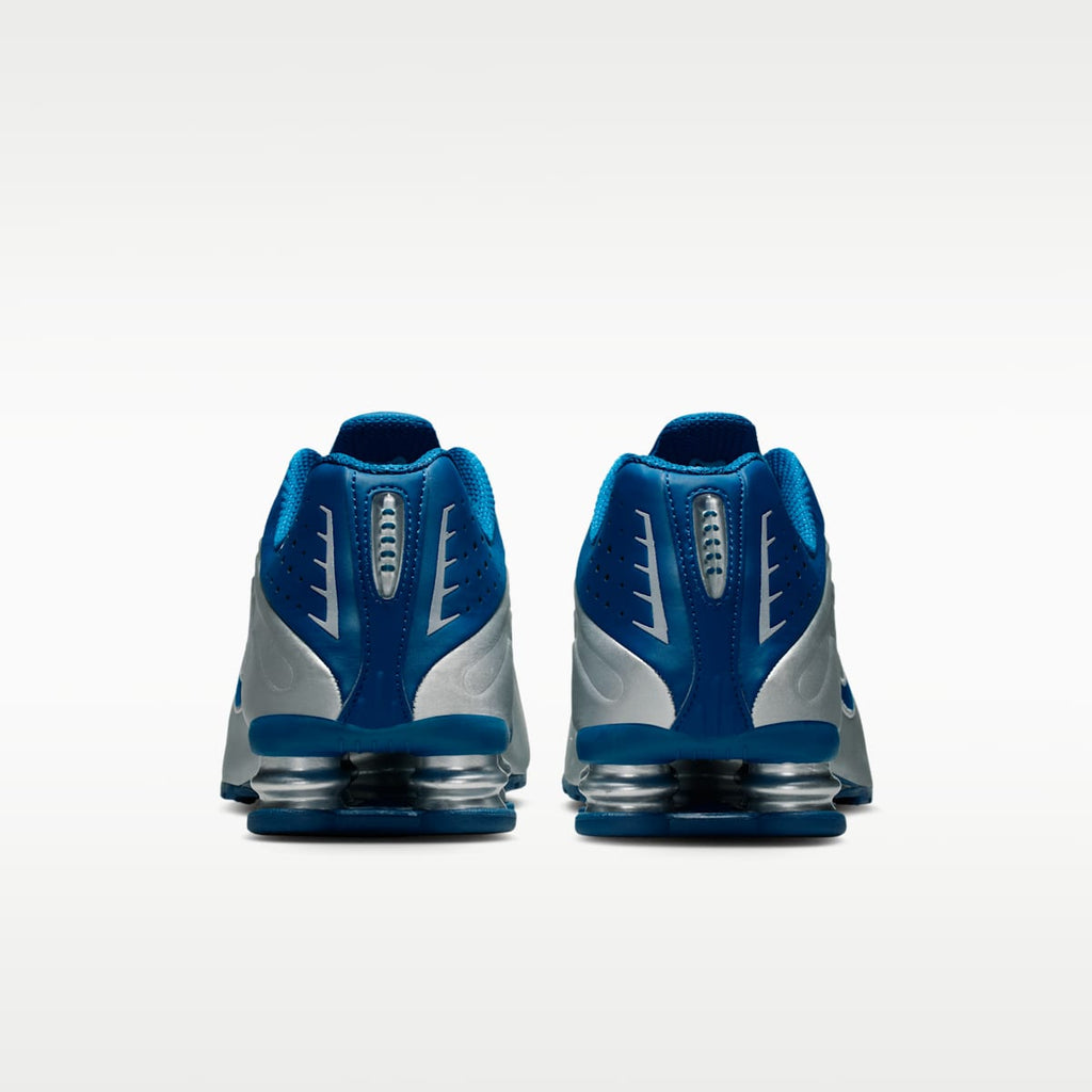 Nike Shox R4 Men's Shoes - Court Blue/White/Metallic Silver - Image 6