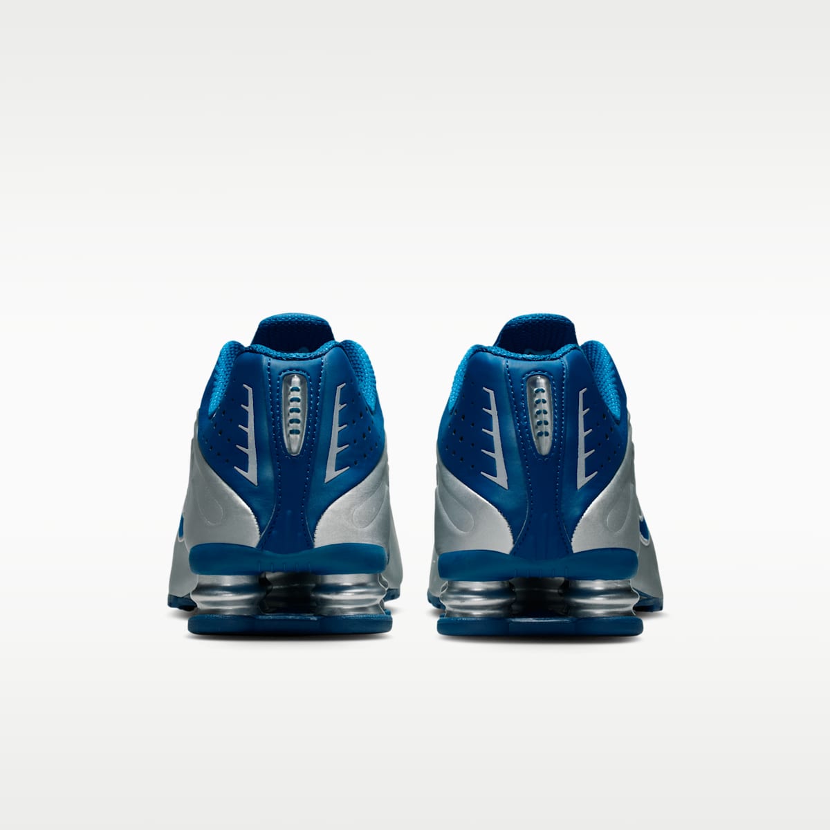 Nike Shox R4 Men's Shoes - Court Blue/White/Metallic Silver - Image 6