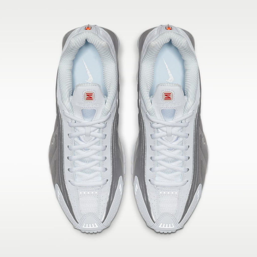 Nike Shox R4 Women's Shoes - White/Metallic Silver/Max Orange/White