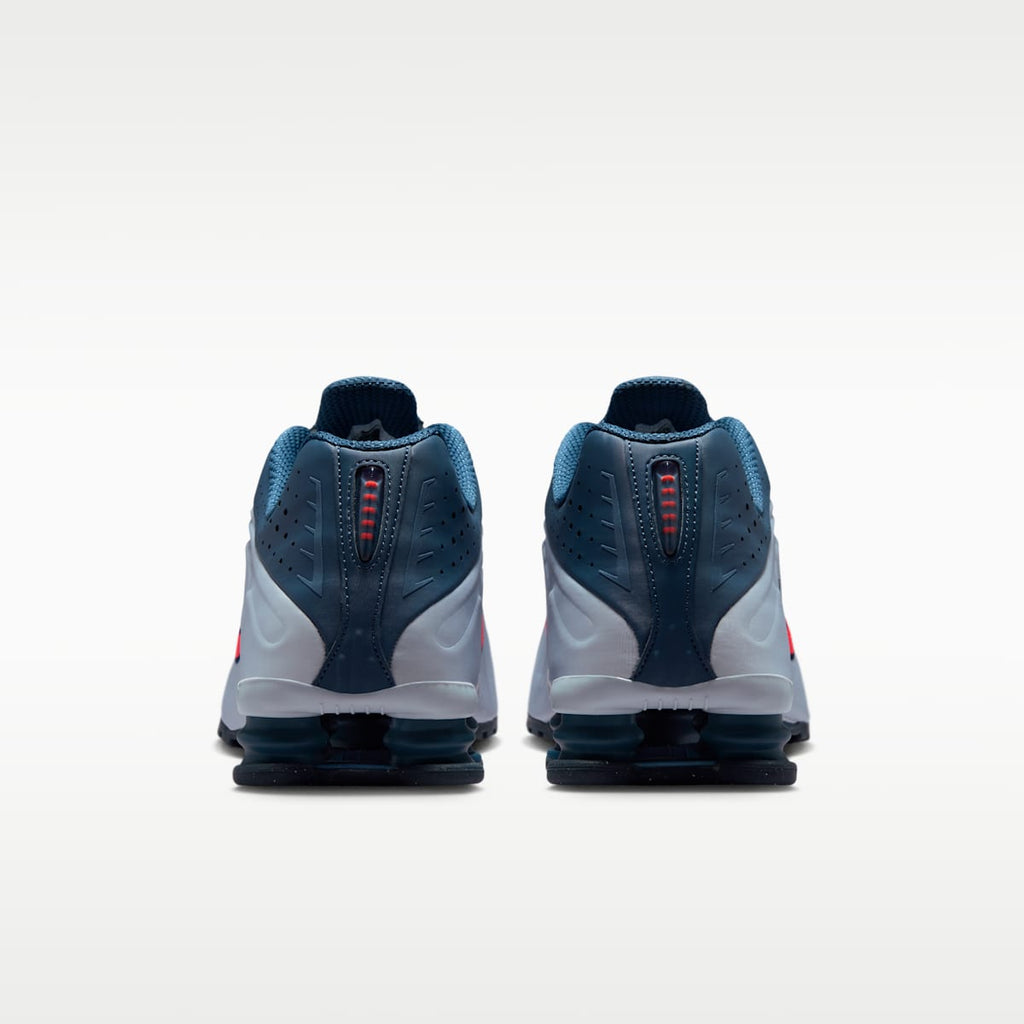 Nike Shox R4 Men's Shoes - Football Grey/New Slate/Blue Eclipse/Bright Crimson - Image 6