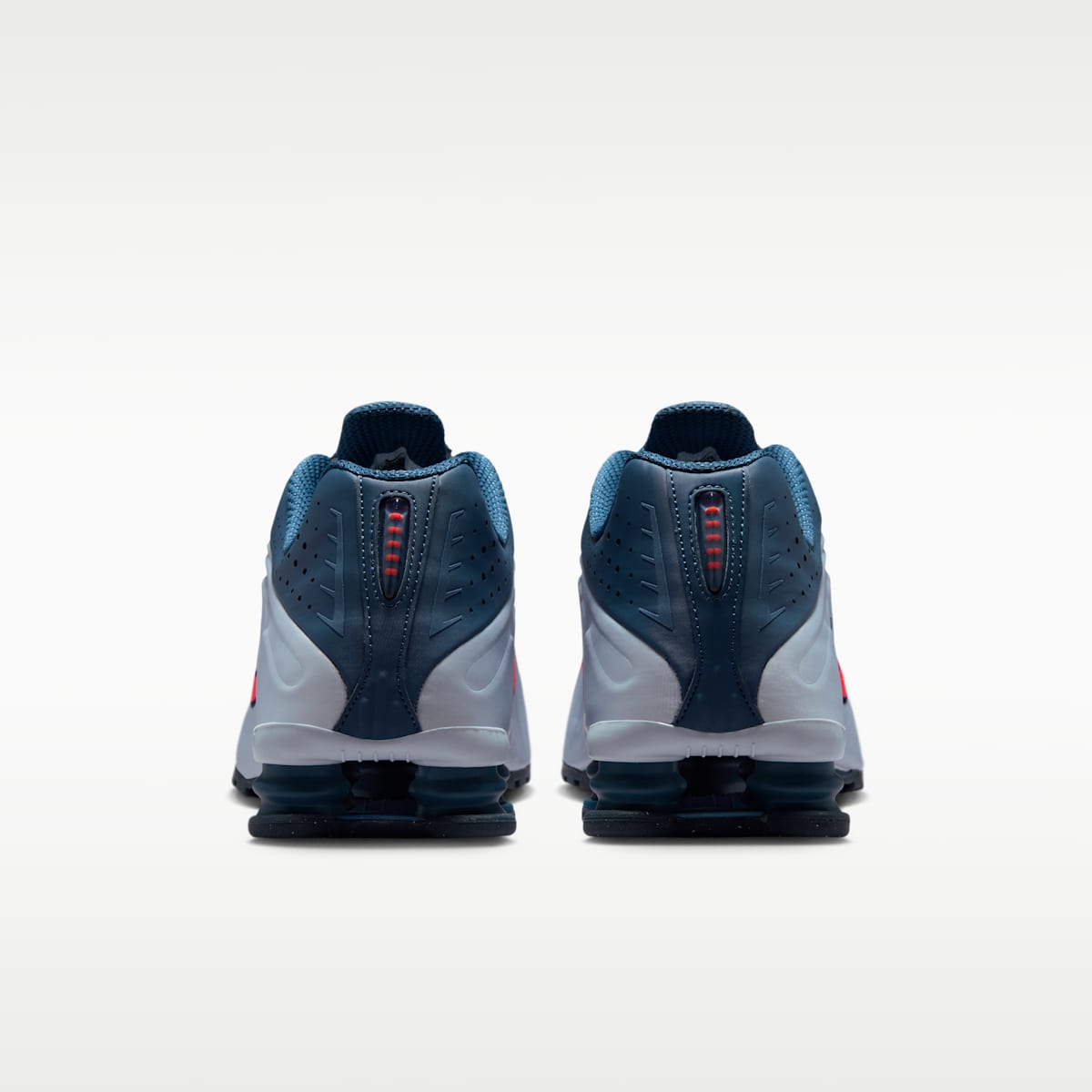 Nike Shox R4 Men's Shoes - Football Grey/New Slate/Blue Eclipse/Bright Crimson - Image 6