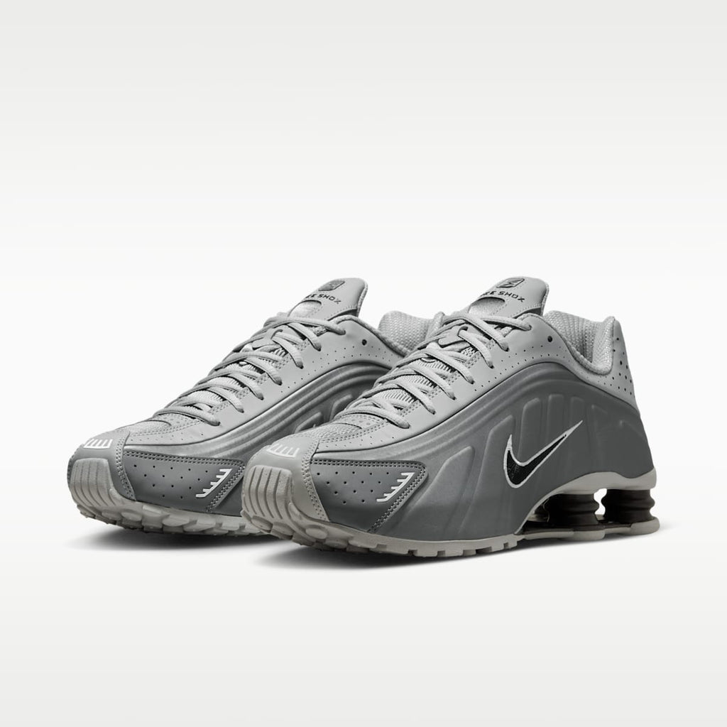 Nike Shox R4 Men's Shoes - Light Smoke Grey/Smoke Grey/White/Black - Image 5