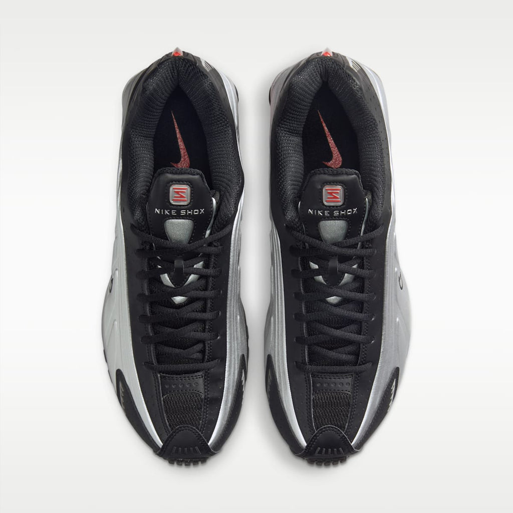 Nike Shox R4 Men's Shoes - Metallic Silver/Black/Picante Red/Metallic Silver - Image 4