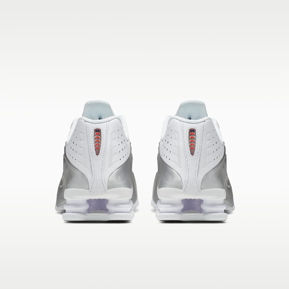 Nike Shox R4 Women's Shoes - White/Metallic Silver/Max Orange/White