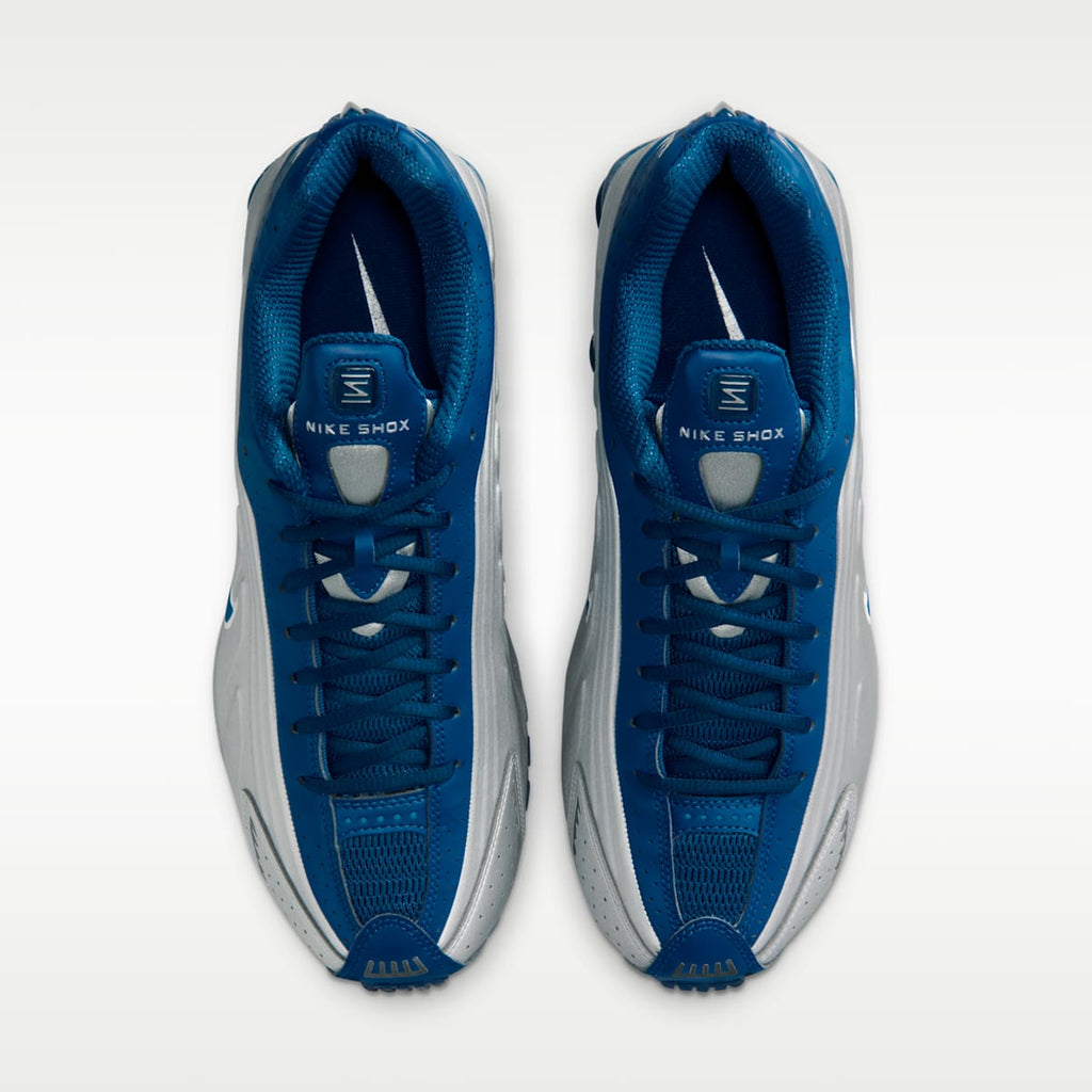 Nike Shox R4 Men's Shoes - Court Blue/White/Metallic Silver - Image 4