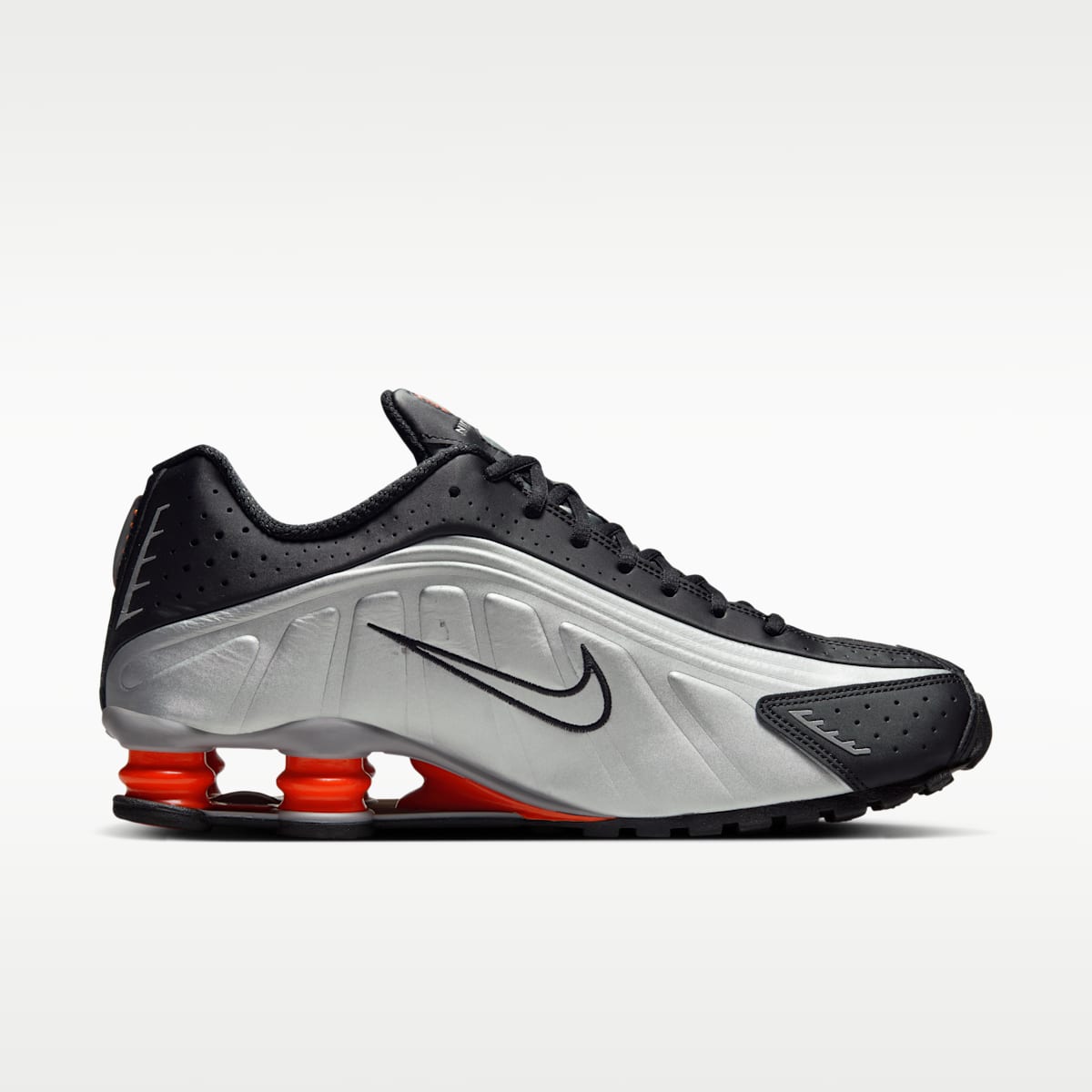 Nike Shox R4 Men's Shoes - Metallic Silver/Black/Picante Red/Metallic Silver - Image 3