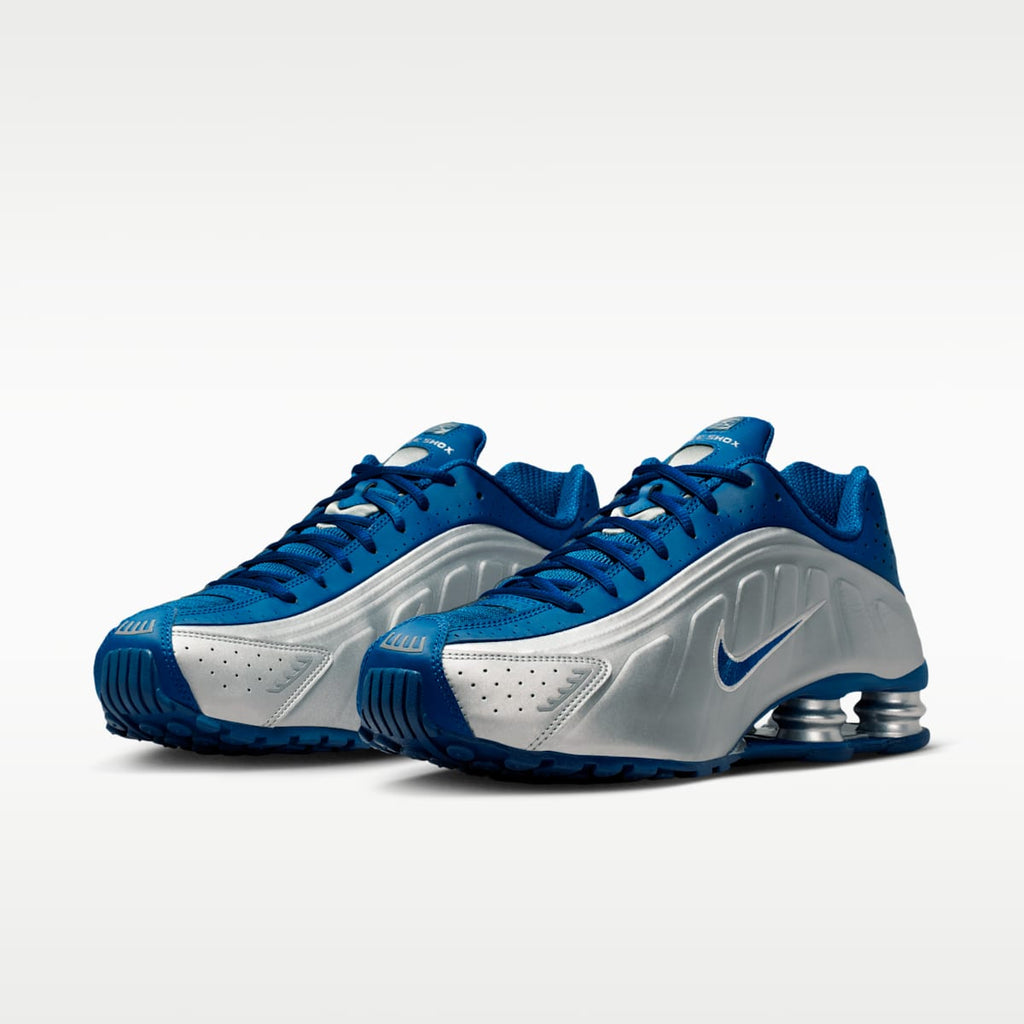 Nike Shox R4 Men's Shoes - Court Blue/White/Metallic Silver - Image 5