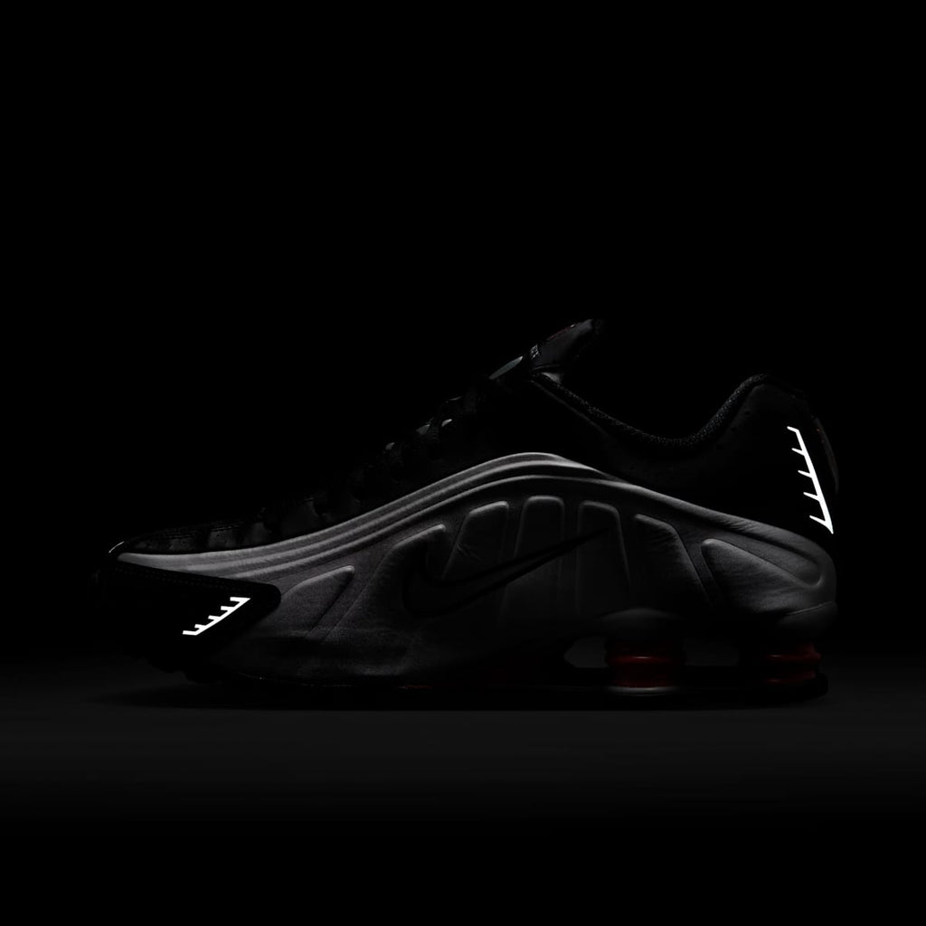 Nike Shox R4 Men's Shoes - Metallic Silver/Black/Picante Red/Metallic Silver - Image 12