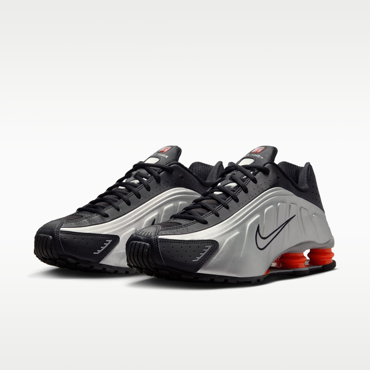 Nike Shox R4 Men's Shoes - Metallic Silver/Black/Picante Red/Metallic Silver - Image 5