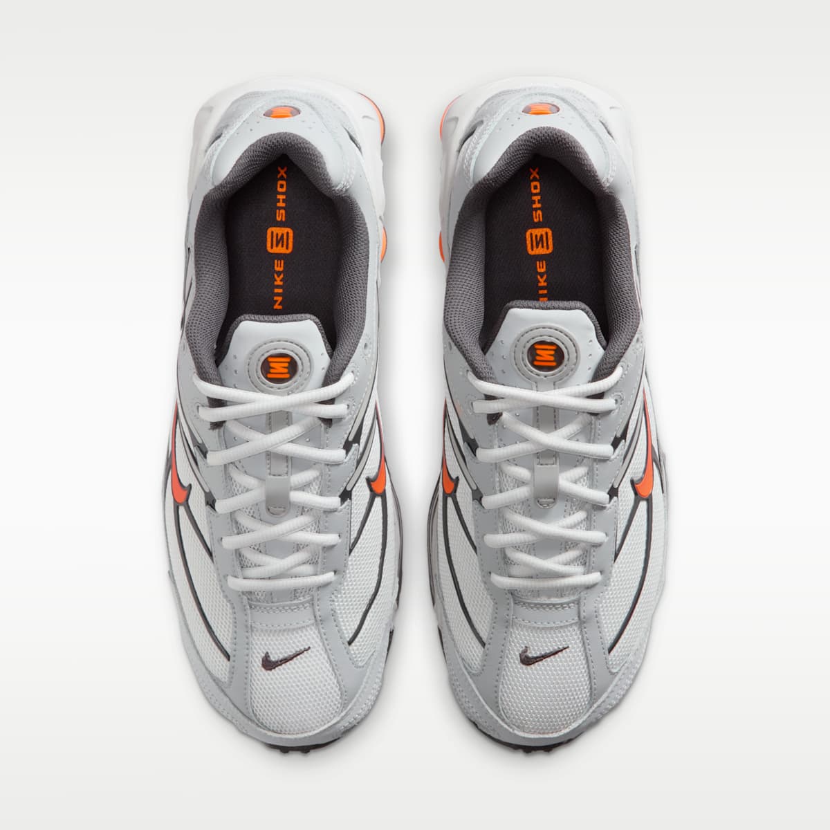 Nike Shox Ride 2 Men's Shoes - Photon Dust/Light Smoke Grey/Medium Ash/Total Orange - Image 4