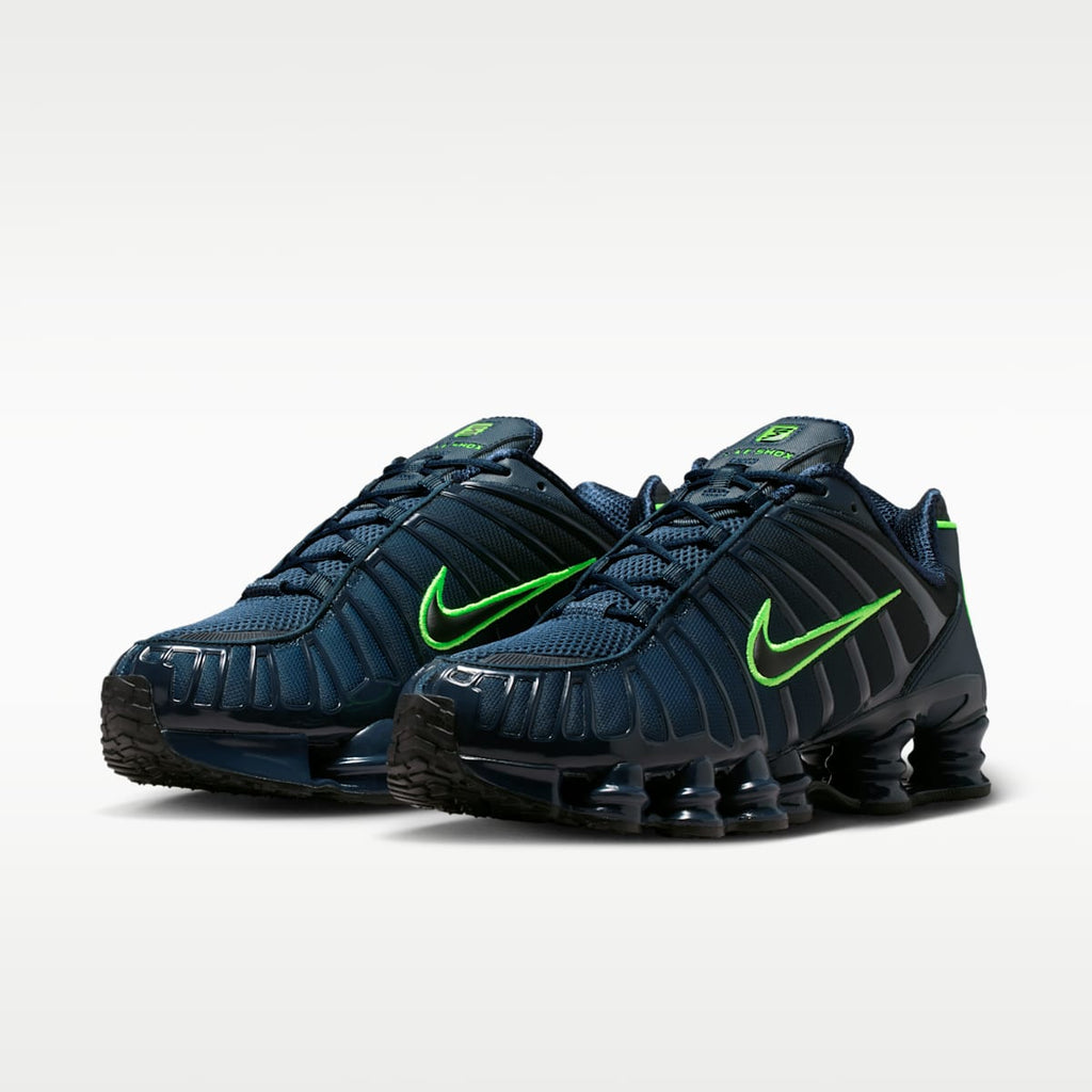 Nike Shox TL Men's Shoes - Thunder Blue/Obsidian/Green Strike/Black - Image 5