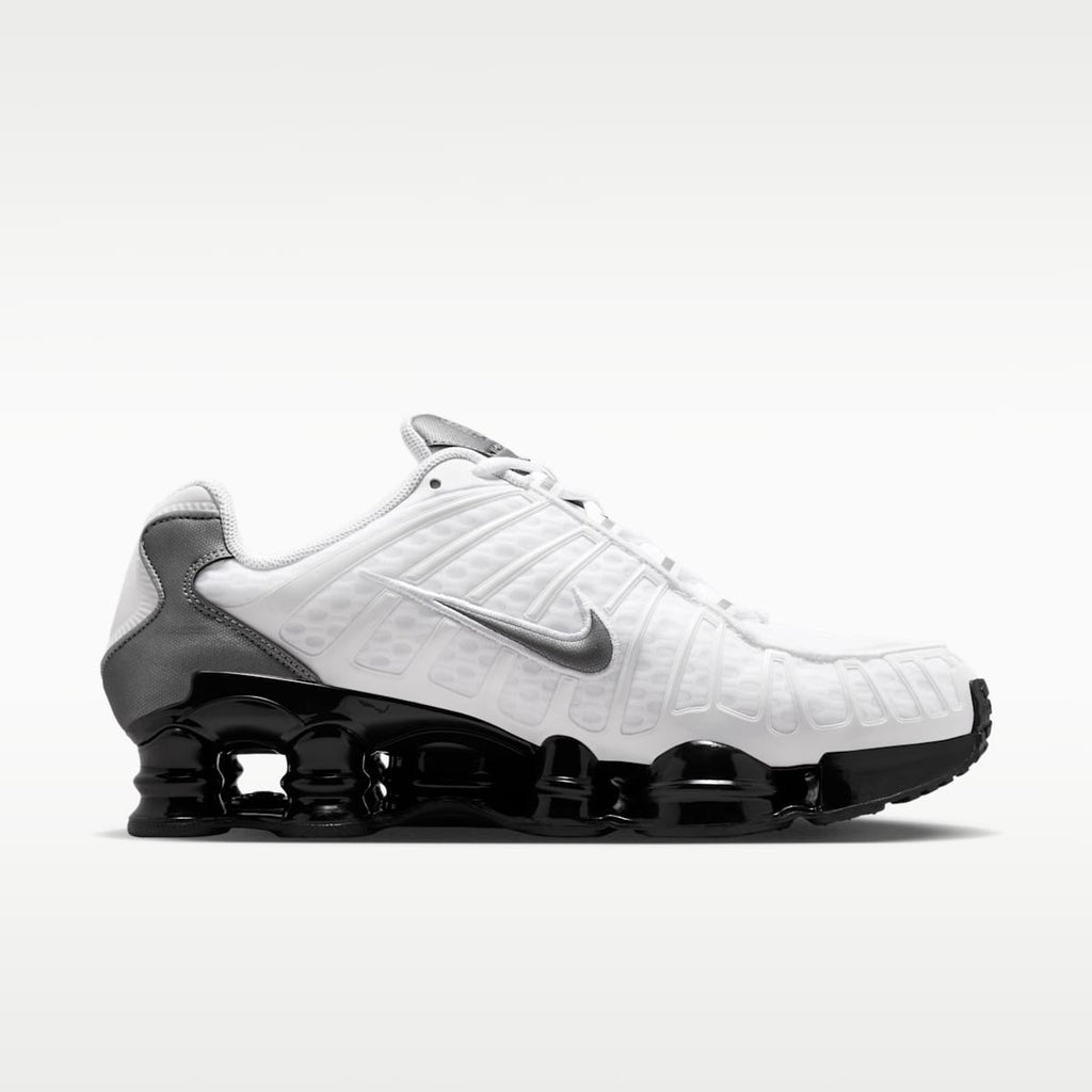 Nike Shox TL Men's Shoes - White/Black/Cool Grey/Metallic Cool Grey - Image 3