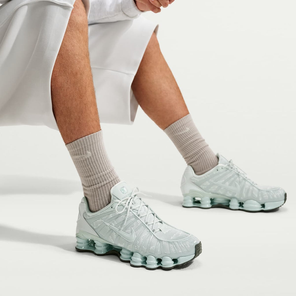 Nike Shox TL Men's Shoes - Light Silver/Newsprint/Light Silver - Image 9
