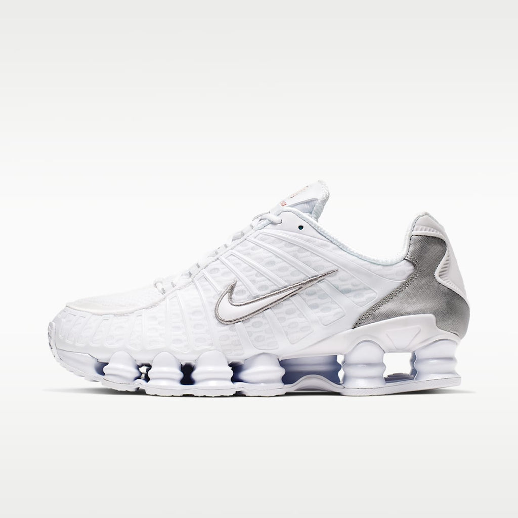 Nike Shox TL Men's Shoes - White/Metallic Silver/Max Orange/White - Image 1